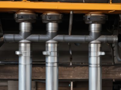Tailpipe replacement service showing different pipe sizes and materials